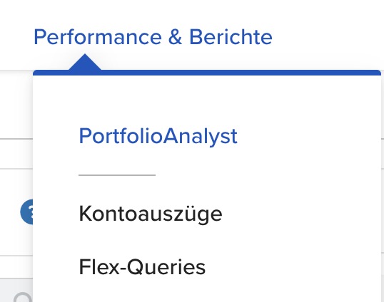 Client Portal: Menü Performance & Berichte, Flex-Queries